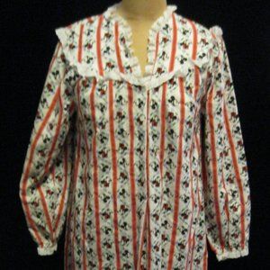 Vintage 1980s-1990s LANZ of SALZBURG and DISNEY Collab Flannel Nightgown Size M